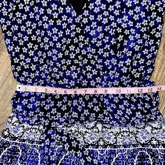 Lovers + Friends Isabelle Romper in Royal Scarf Blue Size XS - Picture 13 of 16